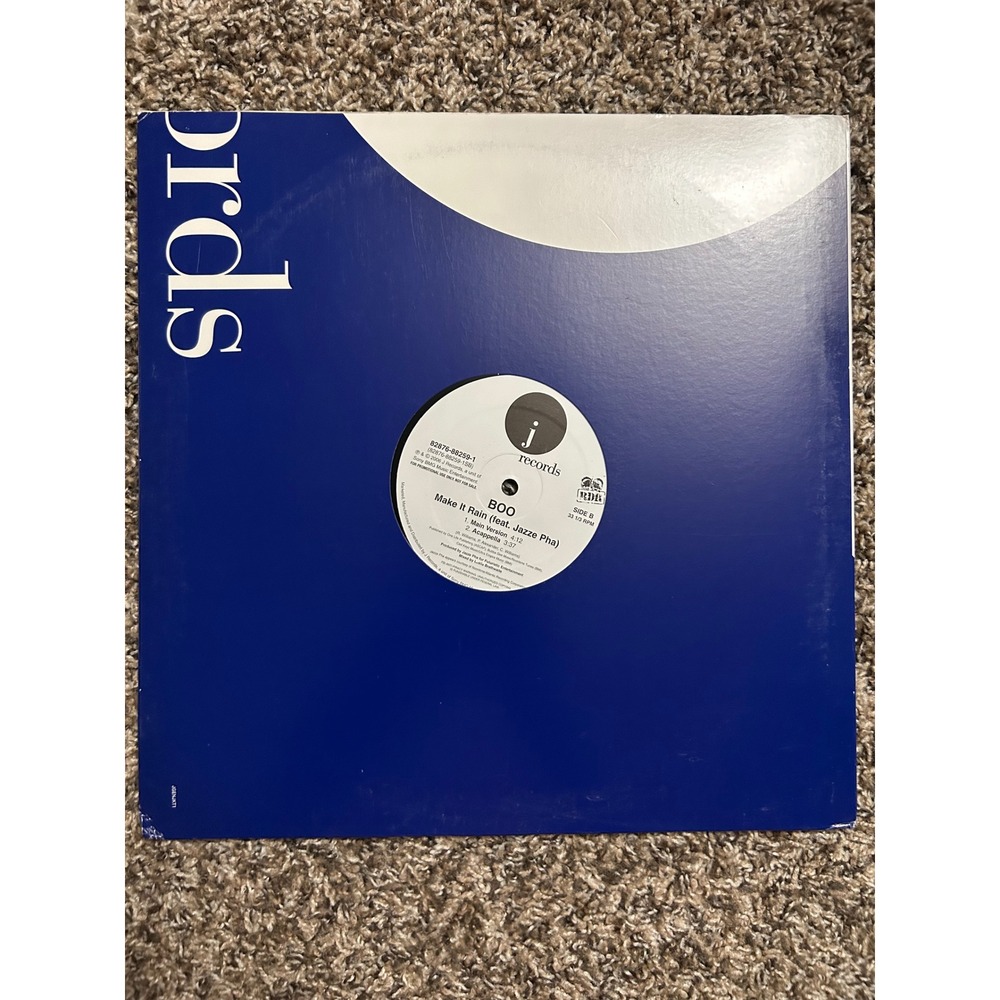 Boo Make It Rain feat Jazze Pha 12" Vinyl Single J Records Promo 82876-88259-1